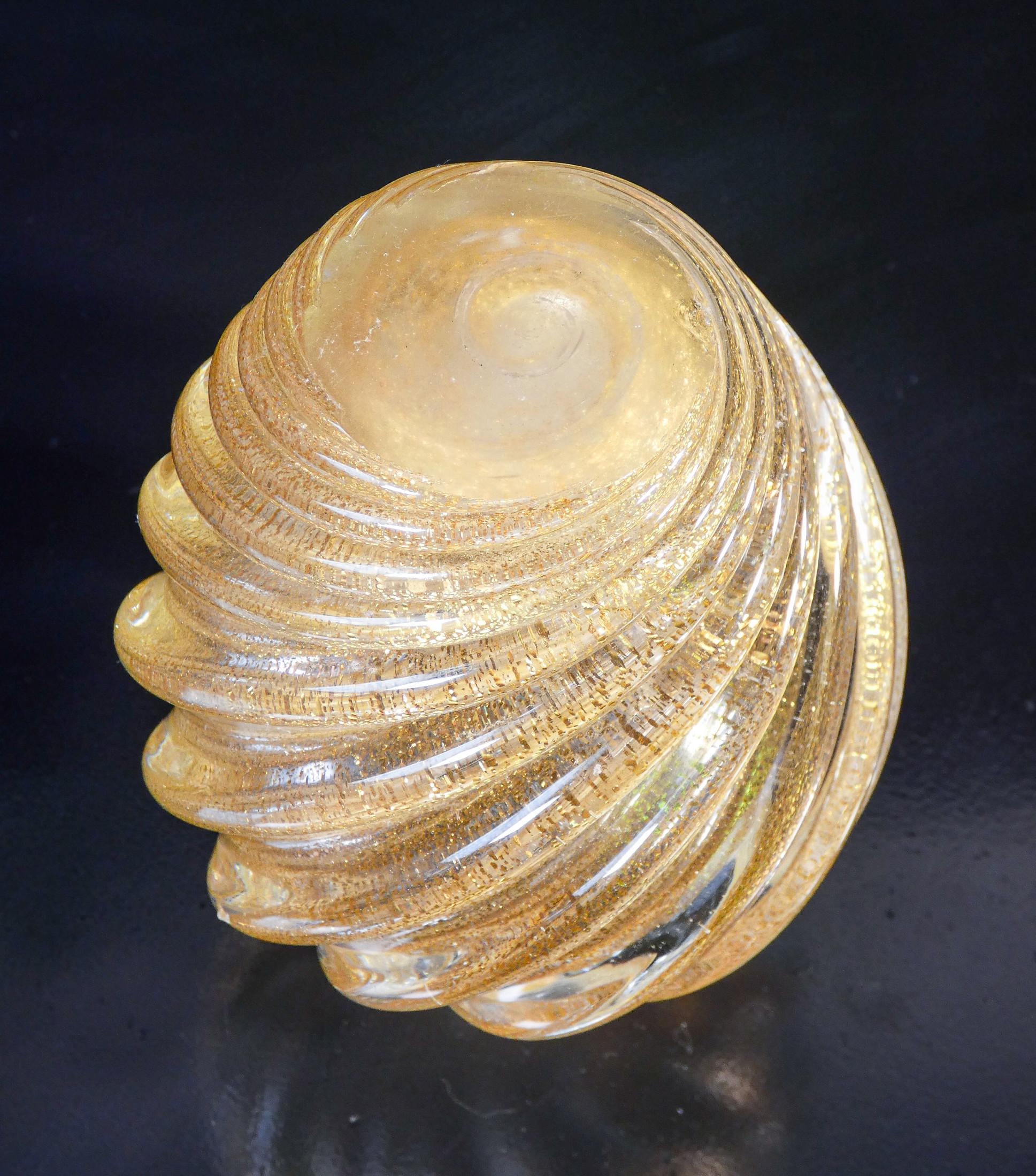 Jarrón de cristal de Murano soplado, diseño Ercole BAROVIER. Italia, años 1950 en venta 1