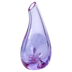 Vintage SEVRES blown glass vase, iridescent coloring. France, 1980s