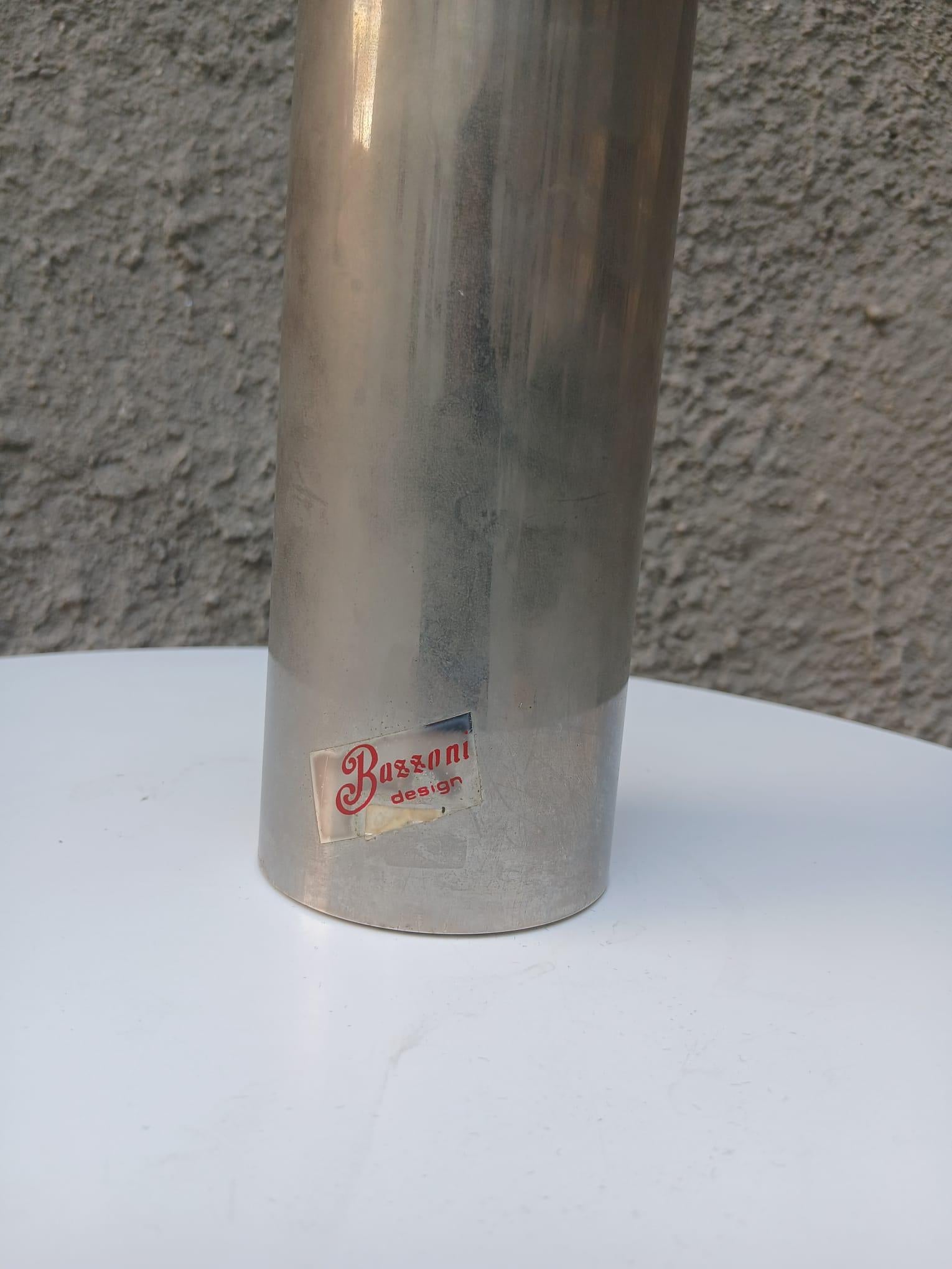 Vase aus geblasenem Glas und silbernem Metall - Kristallglas (Deutschland) 1960s im Angebot 1