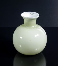 Murano blown glass encamicized vase, VEART design. Murano, 80s