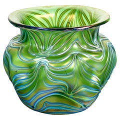 LOETZ Formosa iridescent blown glass vase. Austria, 1900s