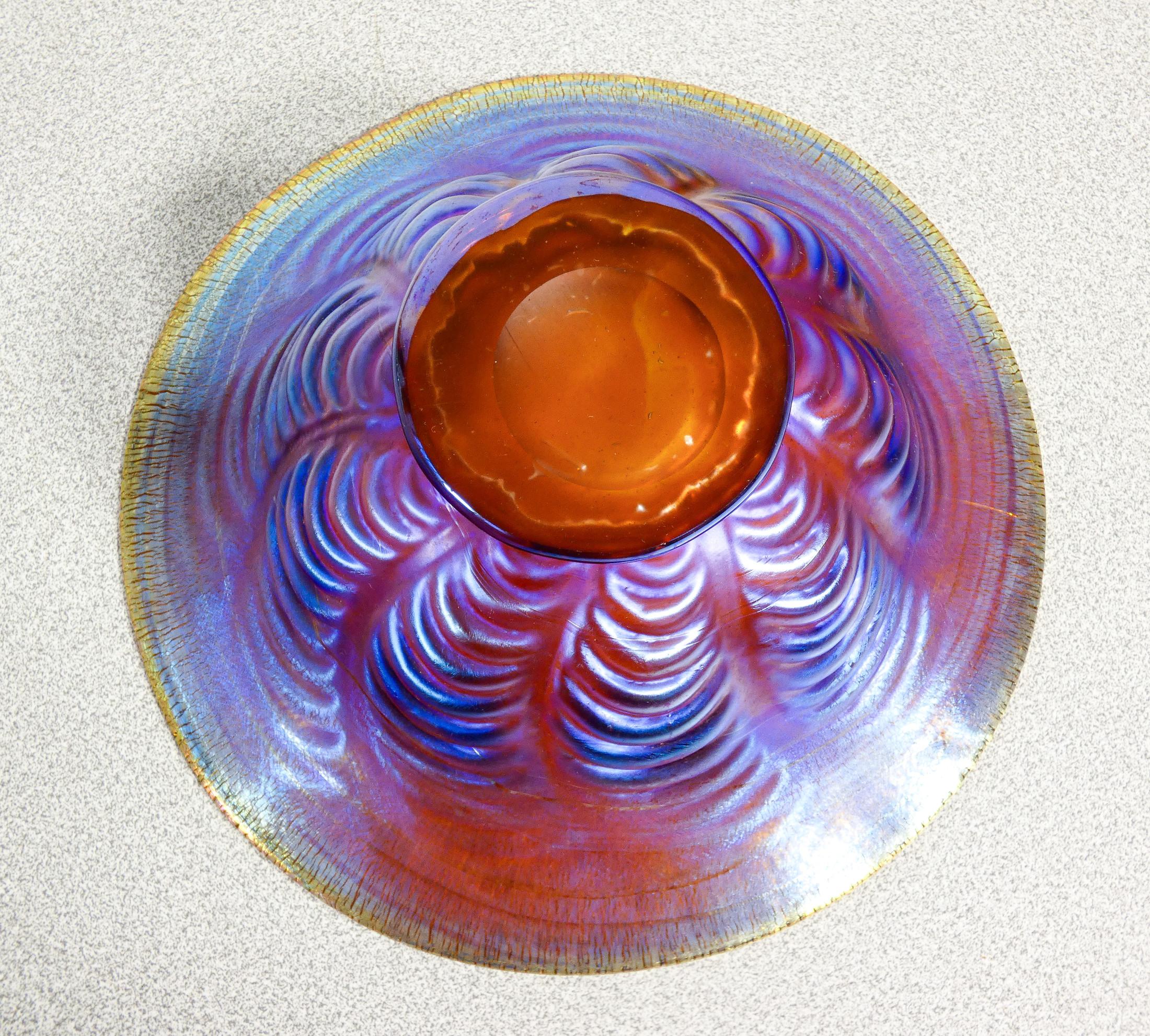 WMF Myra series iridescent blown glass vase. Germany, 1920s/30s For Sale 4