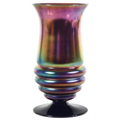 WMF Myra Serie irisierende Vase aus geblasenem Glas. Deutschland, 1920er/30er Jahre