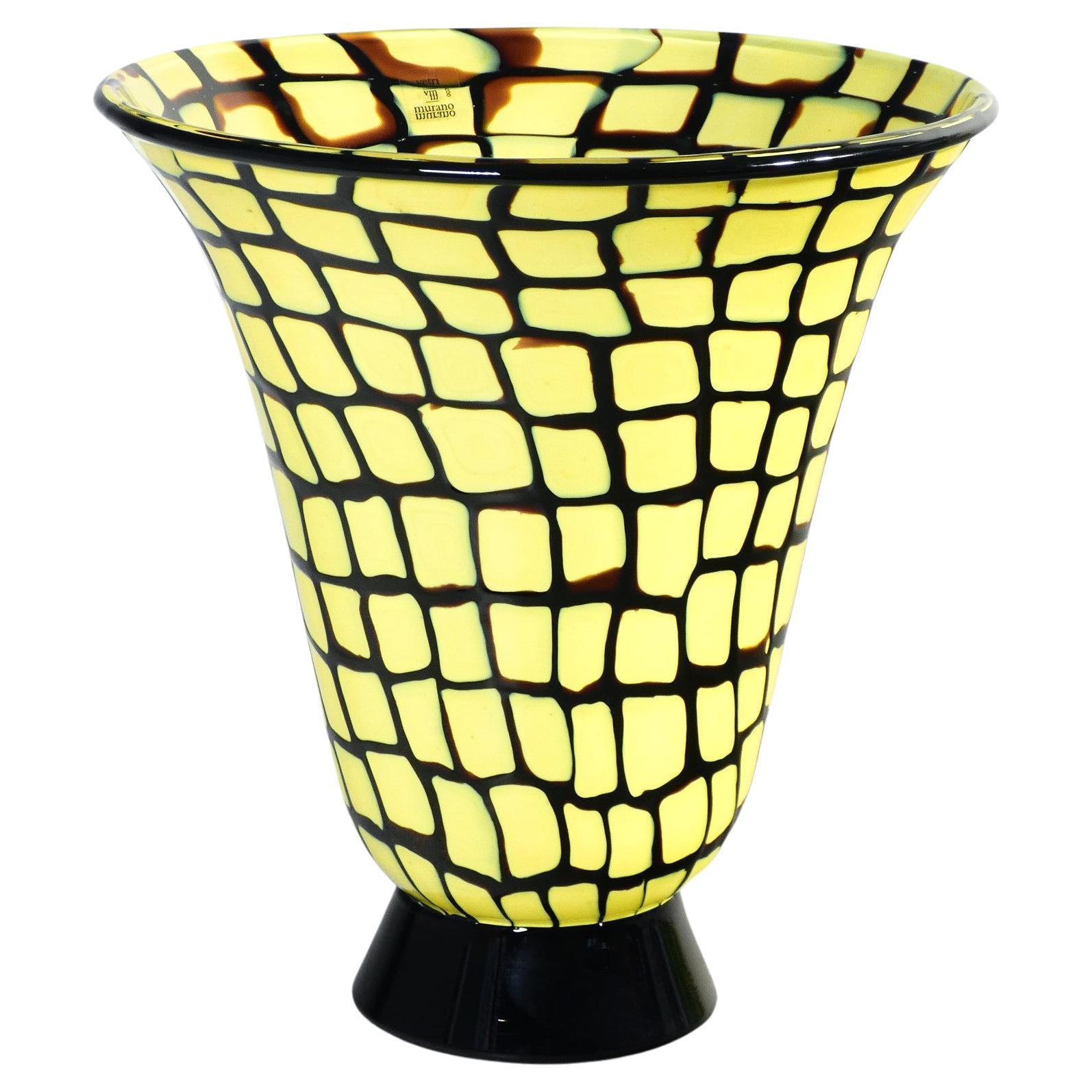 "Neomurrino" blown glass vase, design Ercole BAROVIER ed. BAROVIER & TOSO For Sale