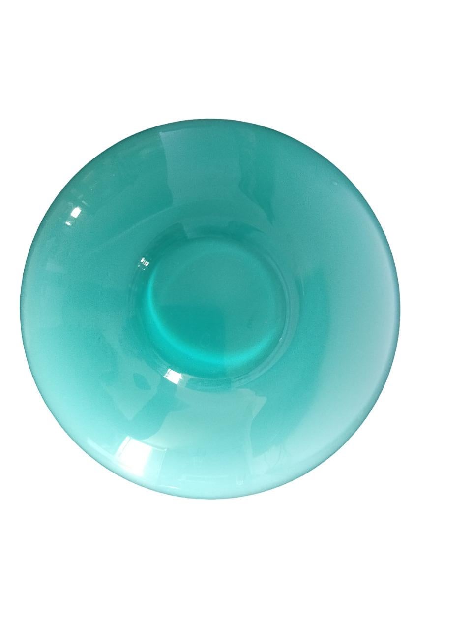 Vase en verre vert par IVV Industria Vetraria Valdarnese, Italie, années 1970 en vente 1