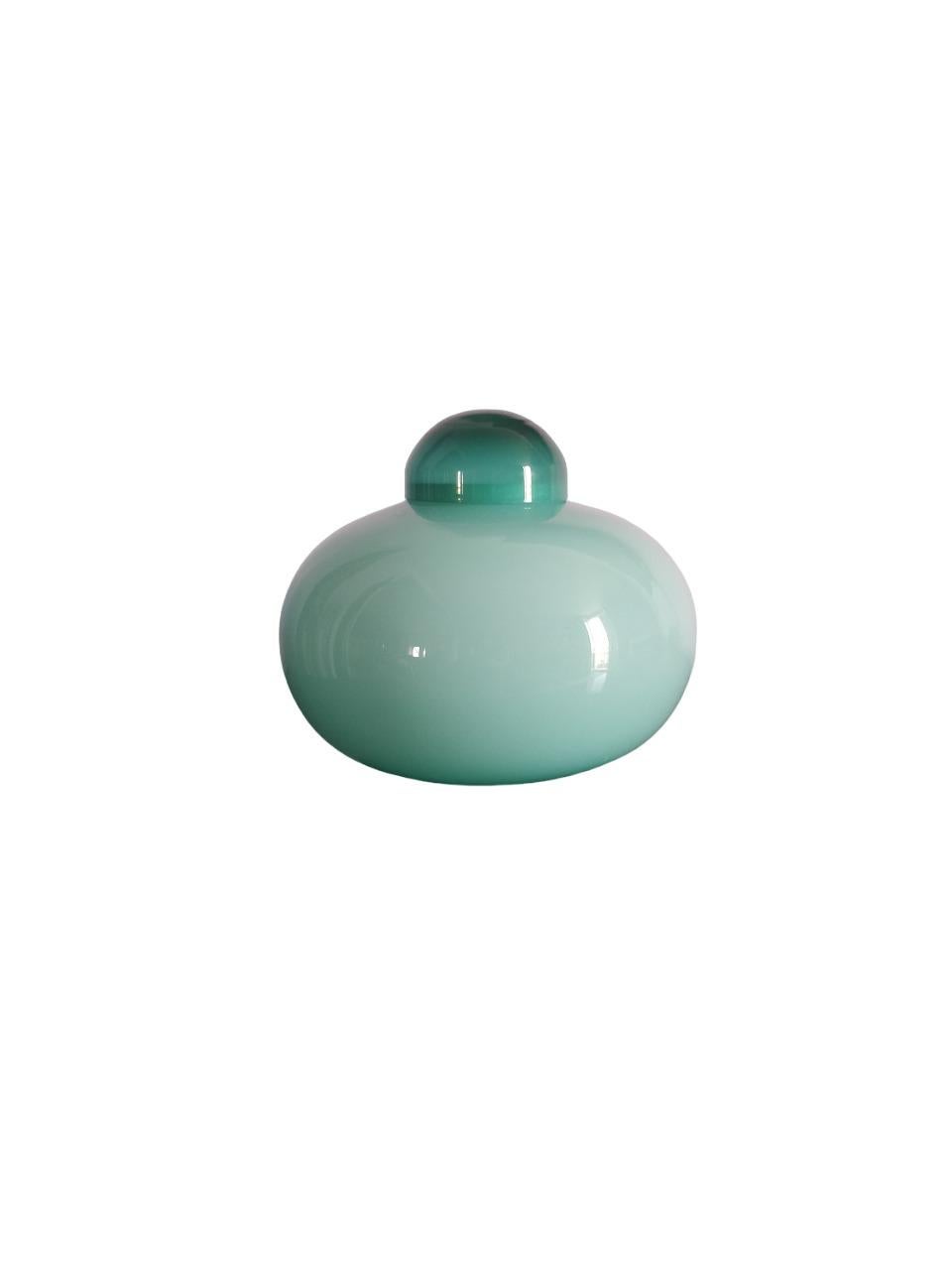 Vase en verre vert par IVV Industria Vetraria Valdarnese, Italie, années 1970 en vente 2