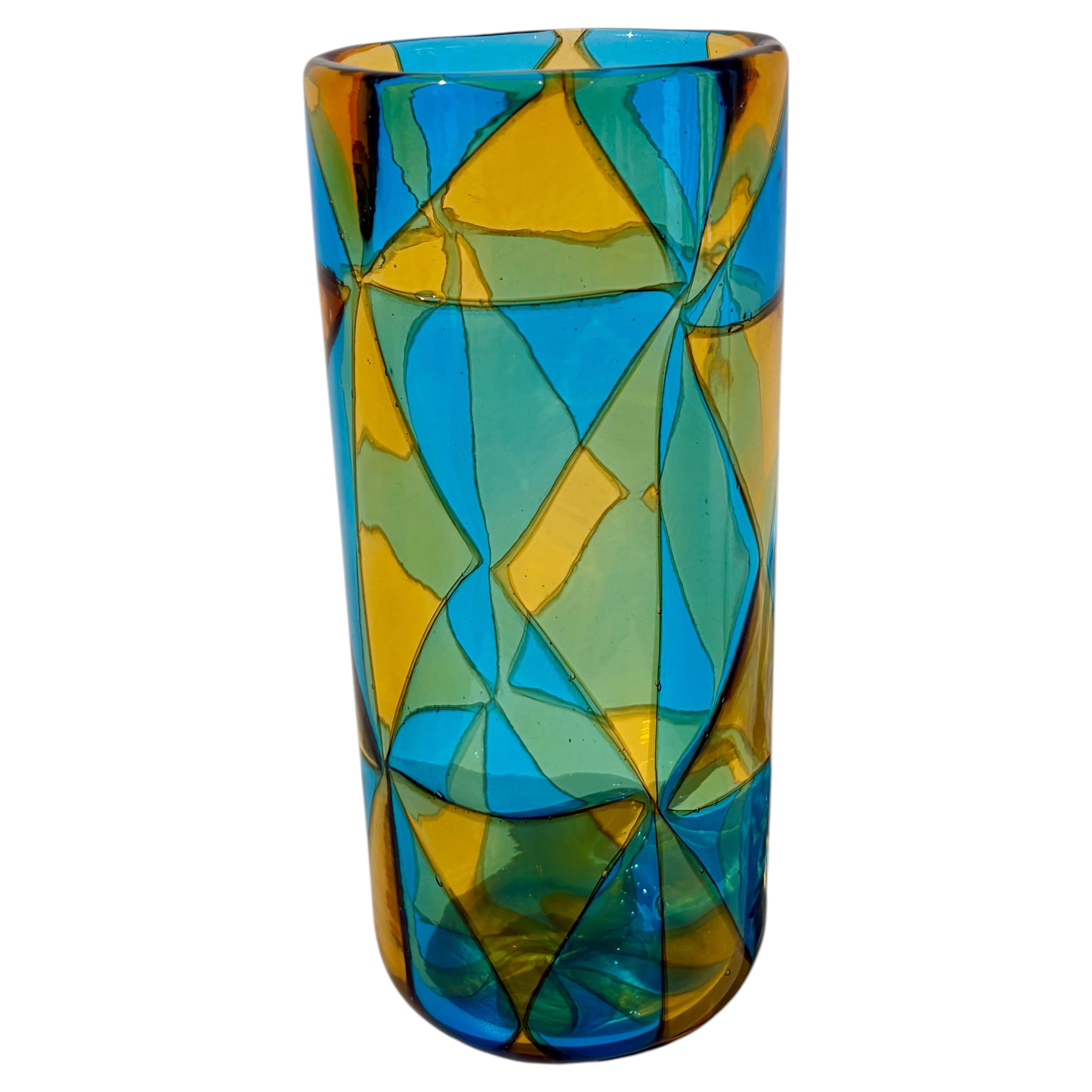 "Vaso intarsio", Ercole Barovier, Murano 1970-1975