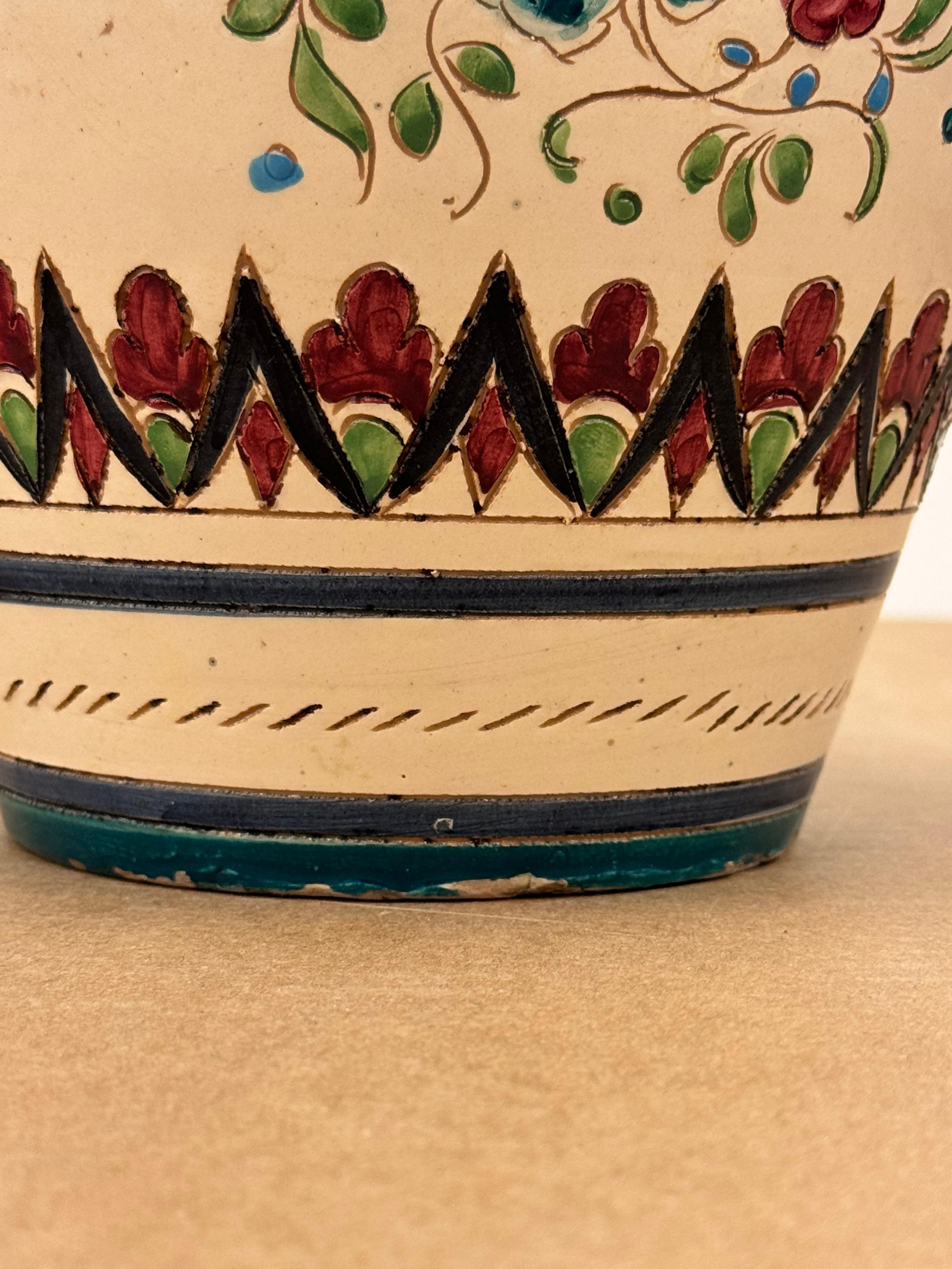Italienische Vase aus den 1950er Jahren,  Mari Ceramiche Deruta 5