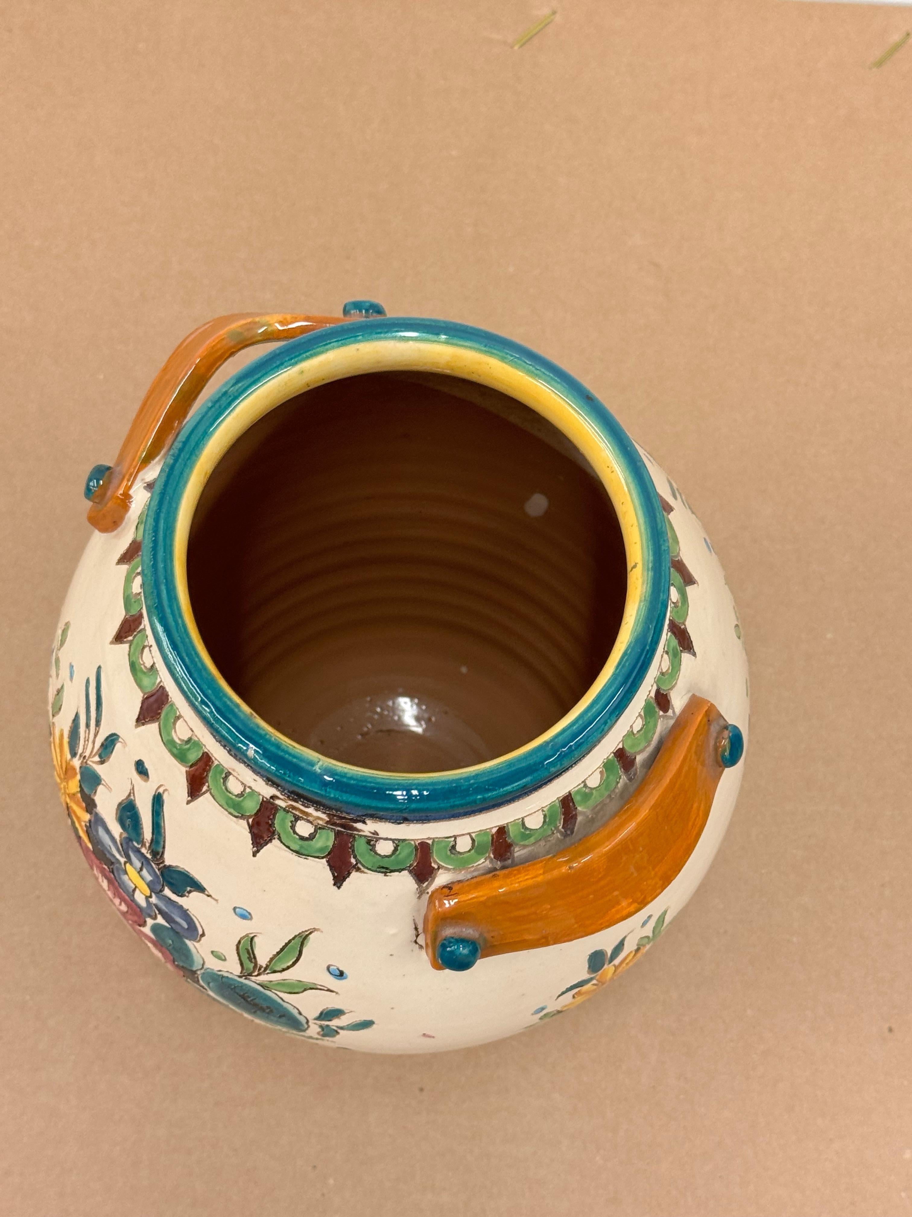 Italienische Vase aus den 1950er Jahren,  Mari Ceramiche Deruta 1