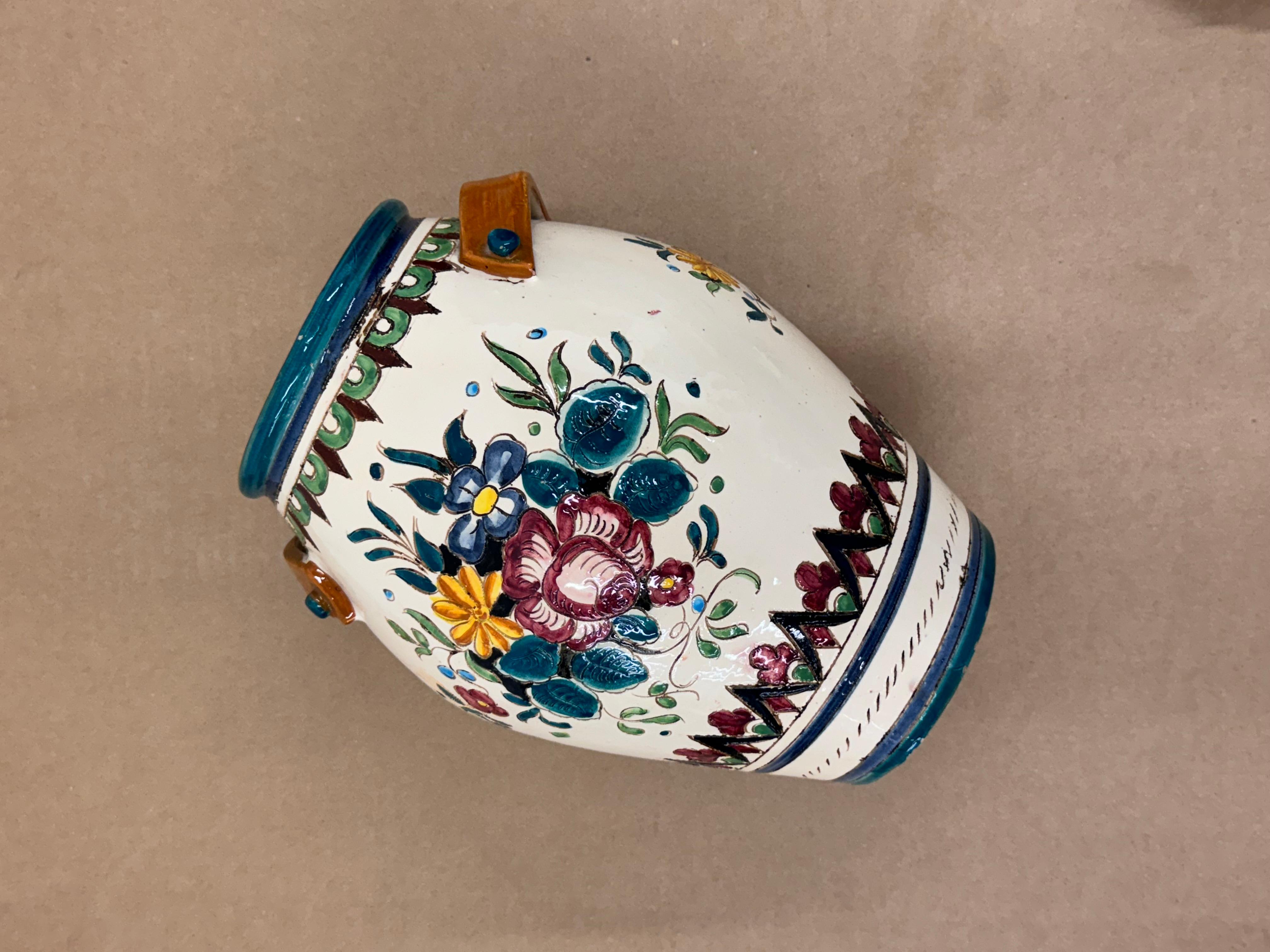 Italienische Vase aus den 1950er Jahren,  Mari Ceramiche Deruta 2