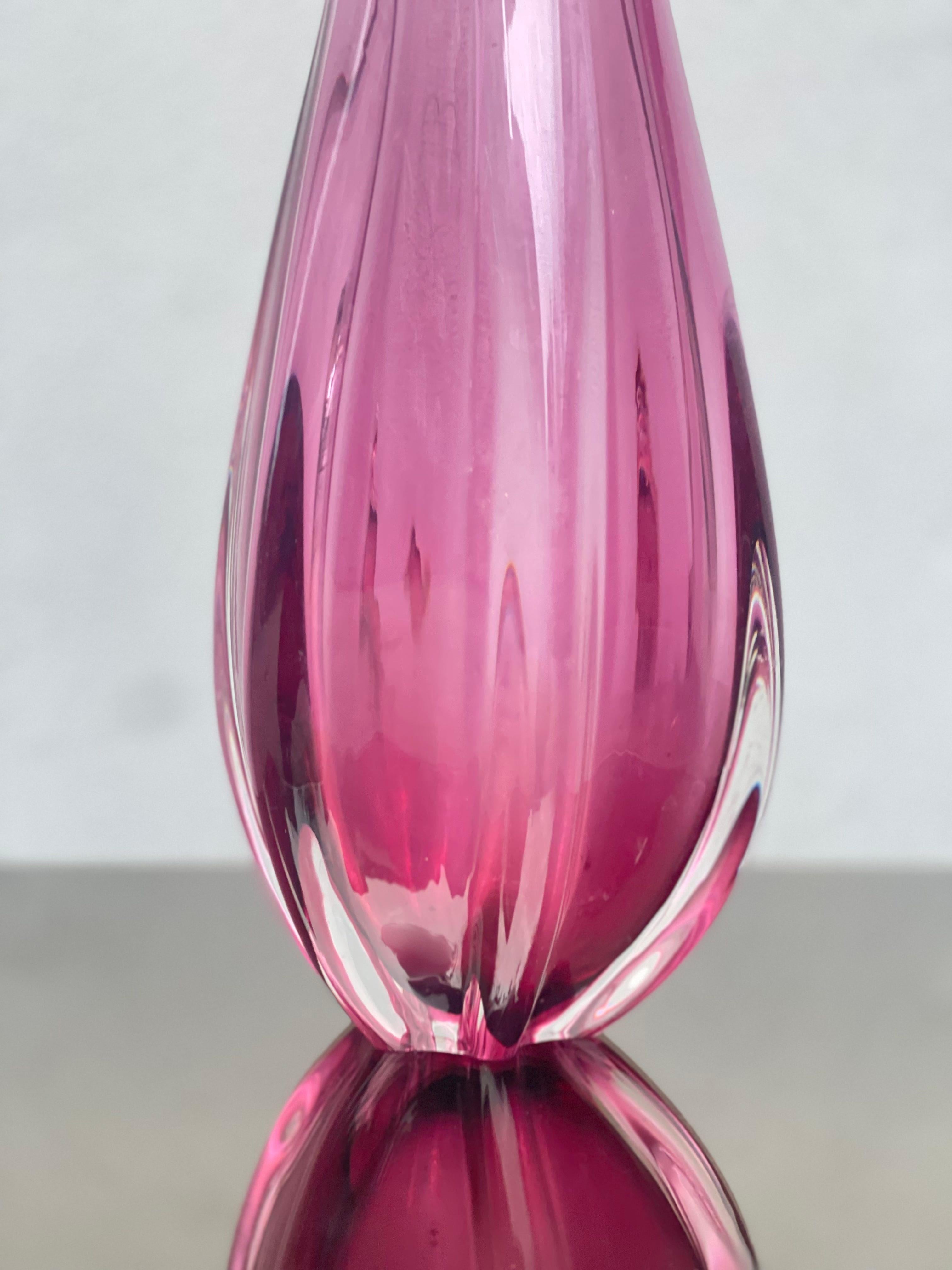 Murano Glass Vaso Mid-Century vintage in vetro di Murano attribuibile Archimede Seguso, Italy For Sale
