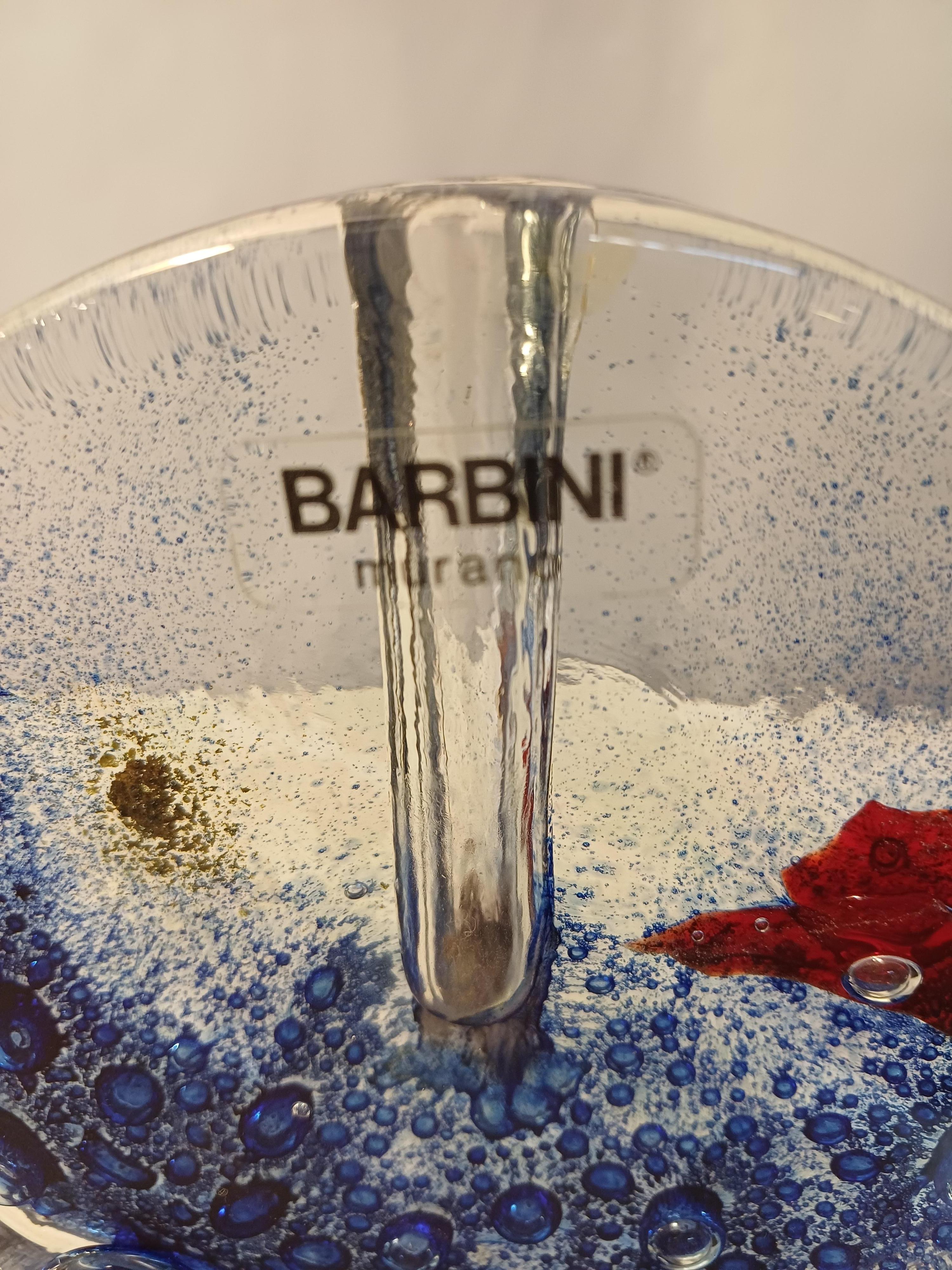 20th Century Barbini Murano glass single-flower vase For Sale