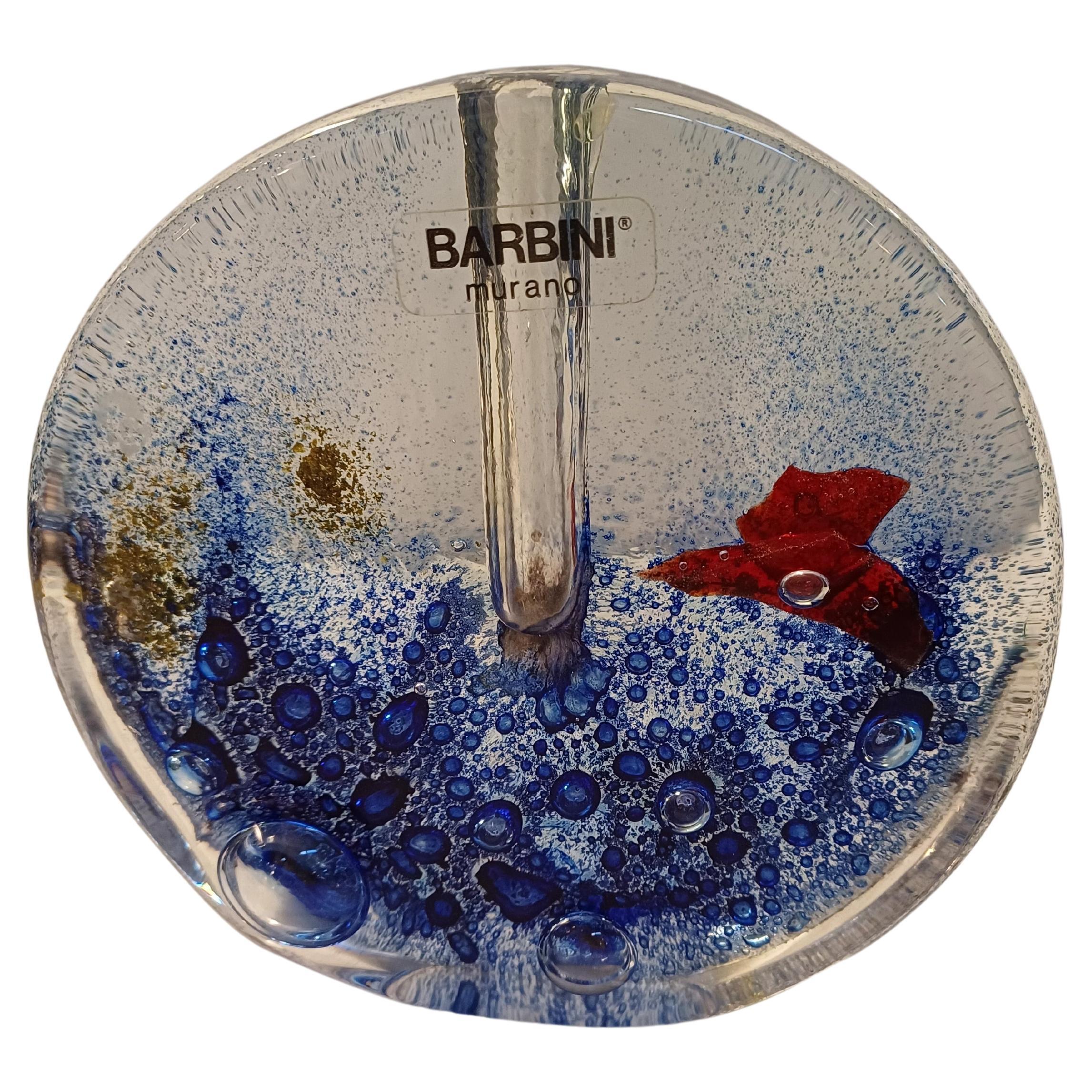 Barbini Murano glass single-flower vase For Sale