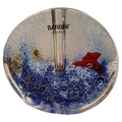 Barbini Murano glass single-flower vase
