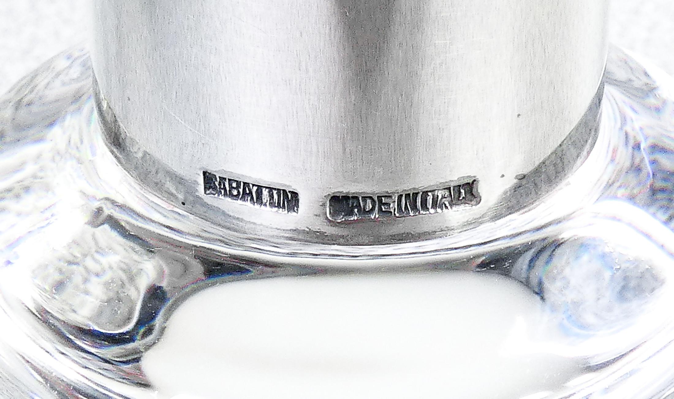 Vase Moritz, design Lino SABATTINI en métal argenté et verre. Italie, années 90 en vente 1