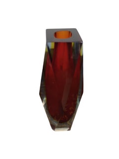 1960s Submerged Faceted Murano Glass Vase