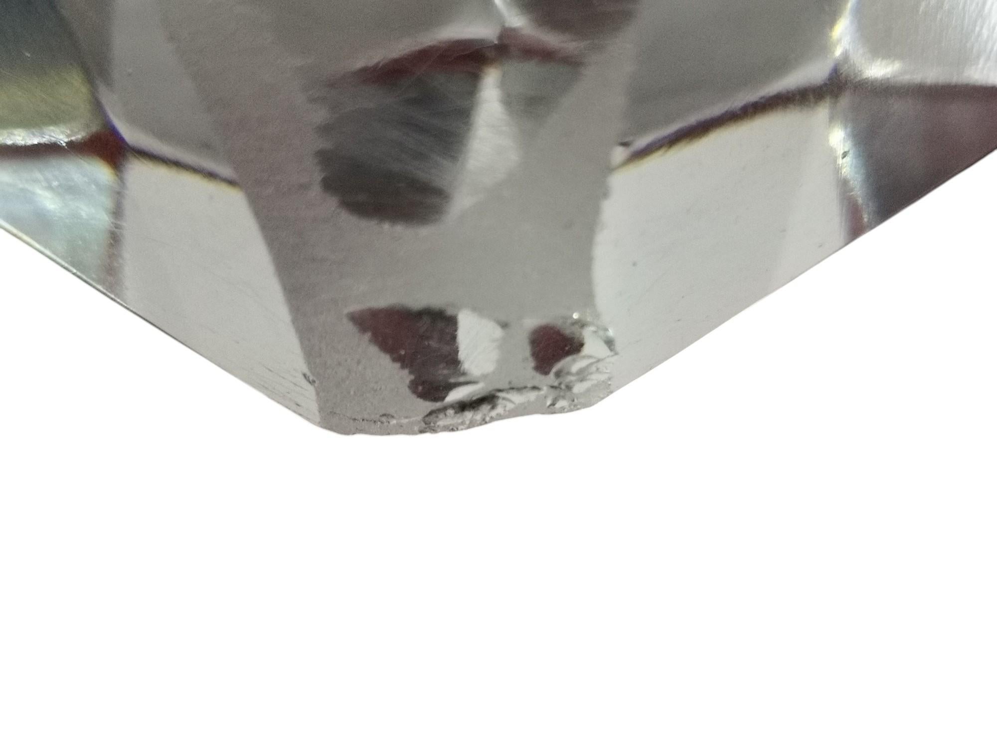 Jarrón facetado sumergido de cristal de Murano de los años 60 Cristal de Murano en venta