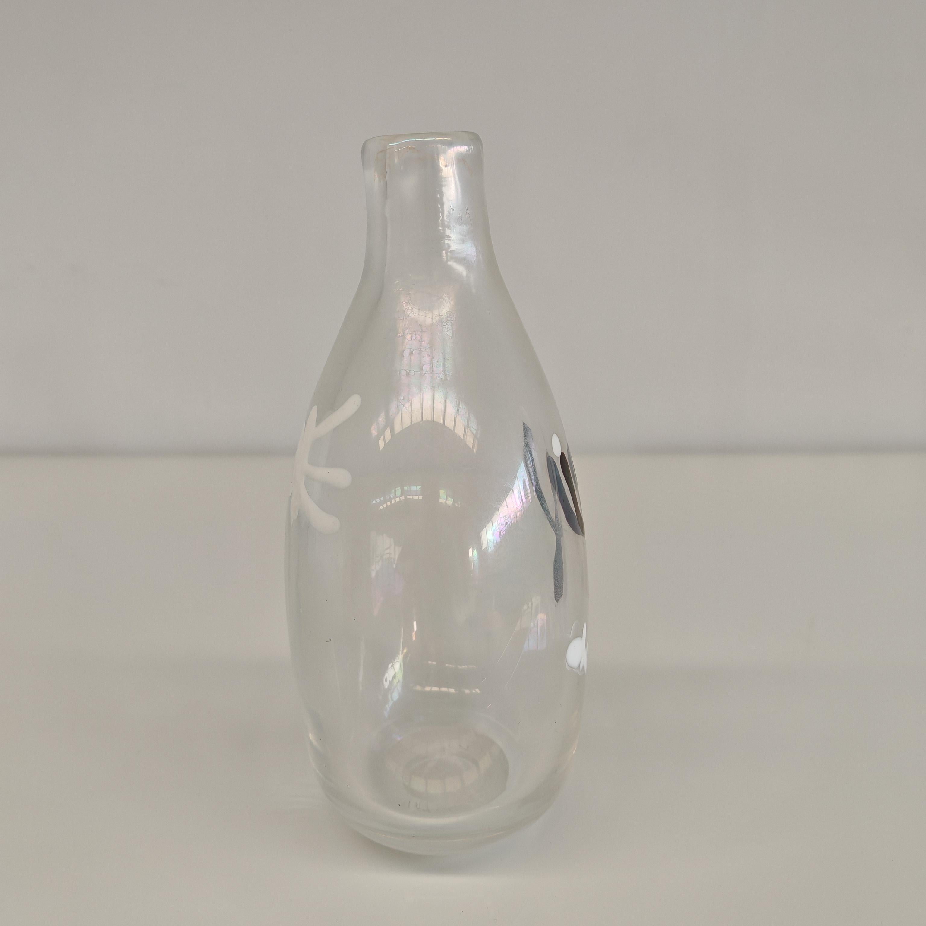 Jarrón de Murano iridiscente Venini serie 'A Macchie' de Fulvio Bianconi Italia 1950 en venta 9