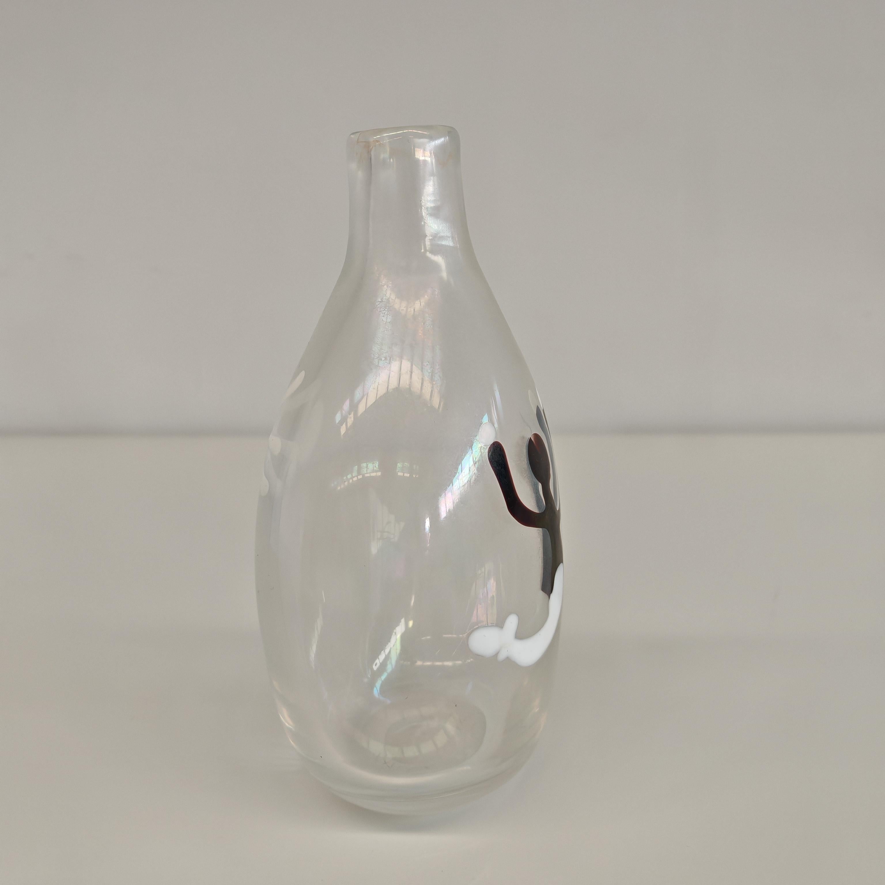 Jarrón de Murano iridiscente Venini serie 'A Macchie' de Fulvio Bianconi Italia 1950 en venta 10