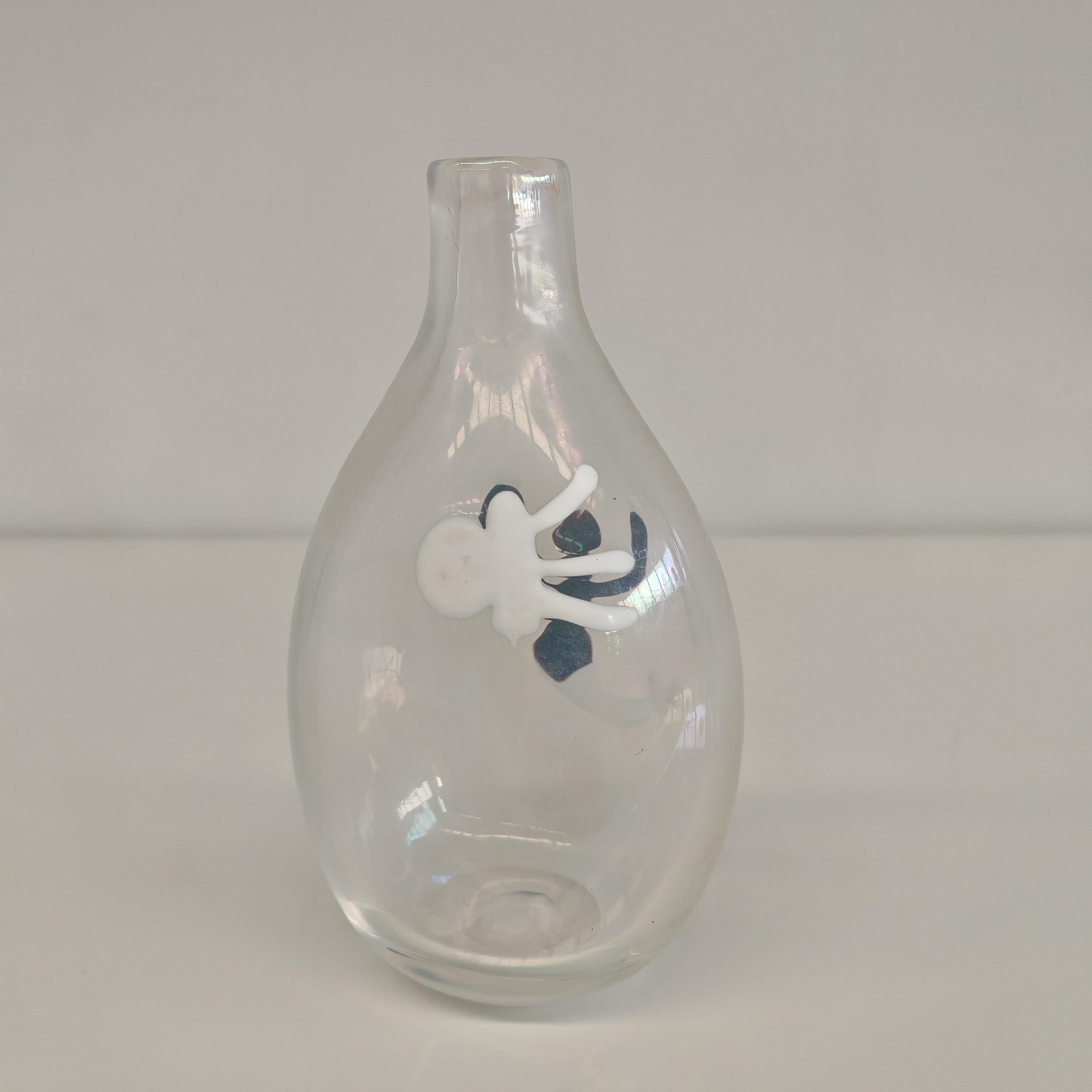 Jarrón de Murano iridiscente Venini serie 'A Macchie' de Fulvio Bianconi Italia 1950 en venta 4