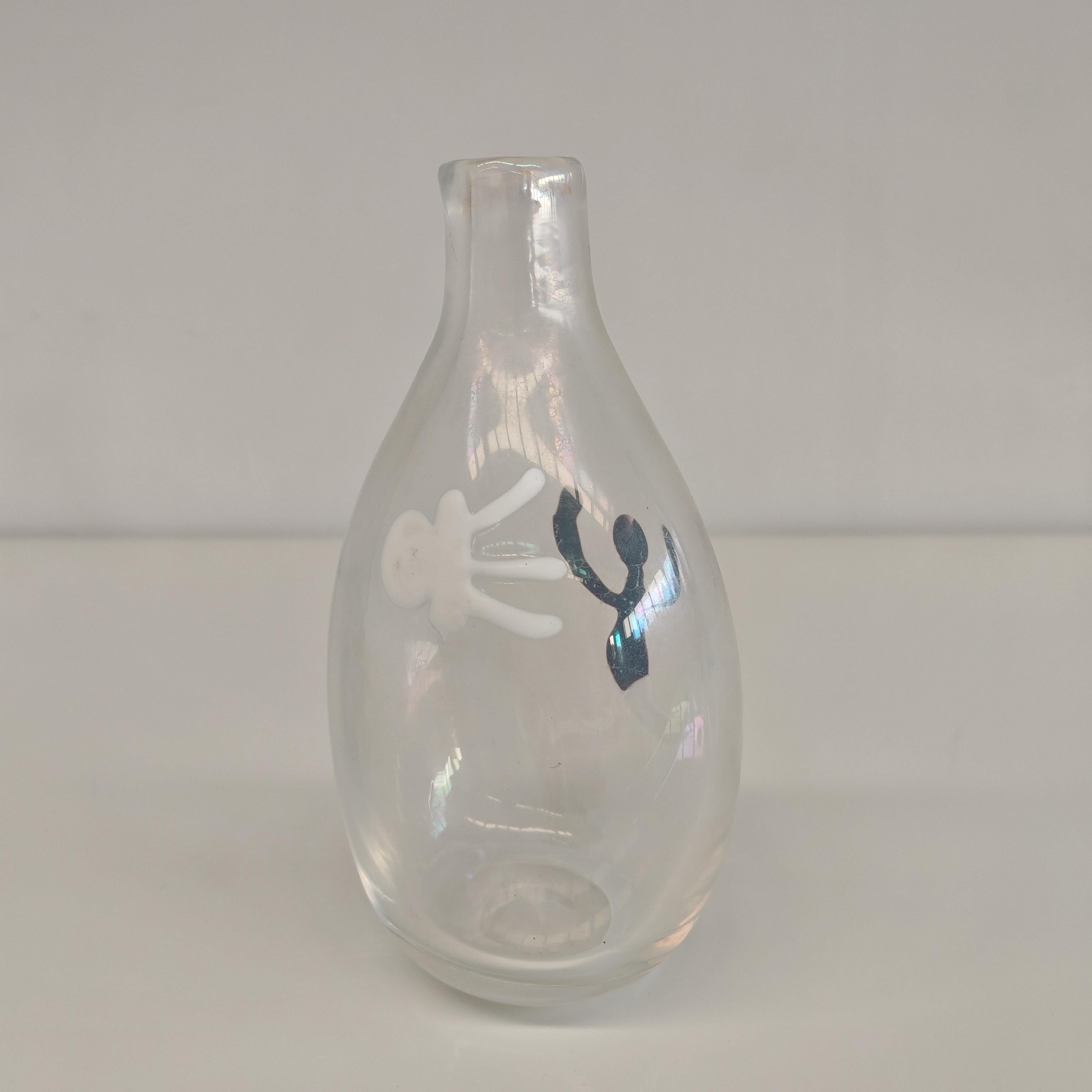 Jarrón de Murano iridiscente Venini serie 'A Macchie' de Fulvio Bianconi Italia 1950 en venta 5