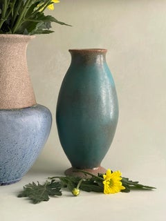 Vase No. 167 ceramic stoneware glazed in blue.