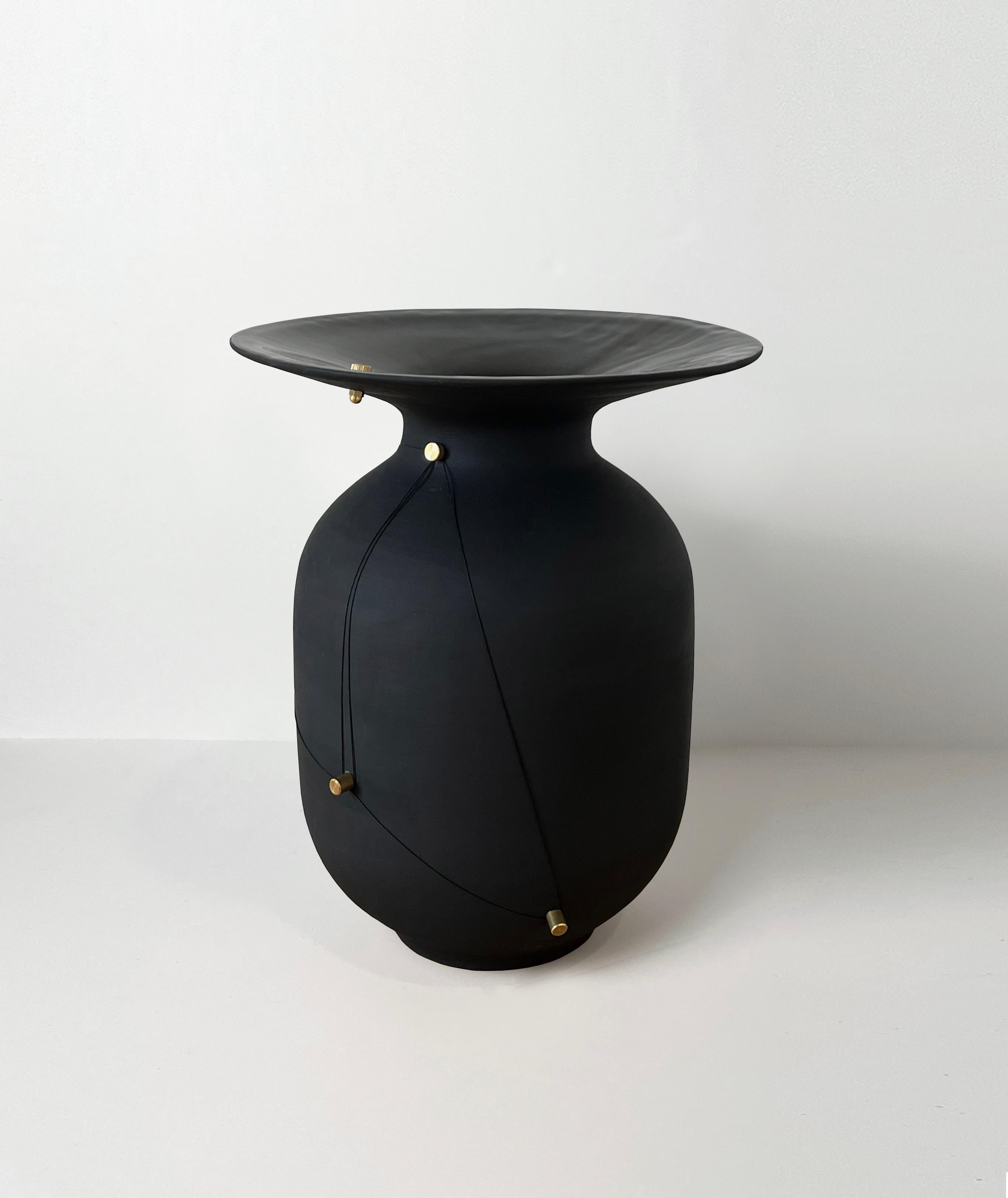 Italian Black ceramic vase from the 