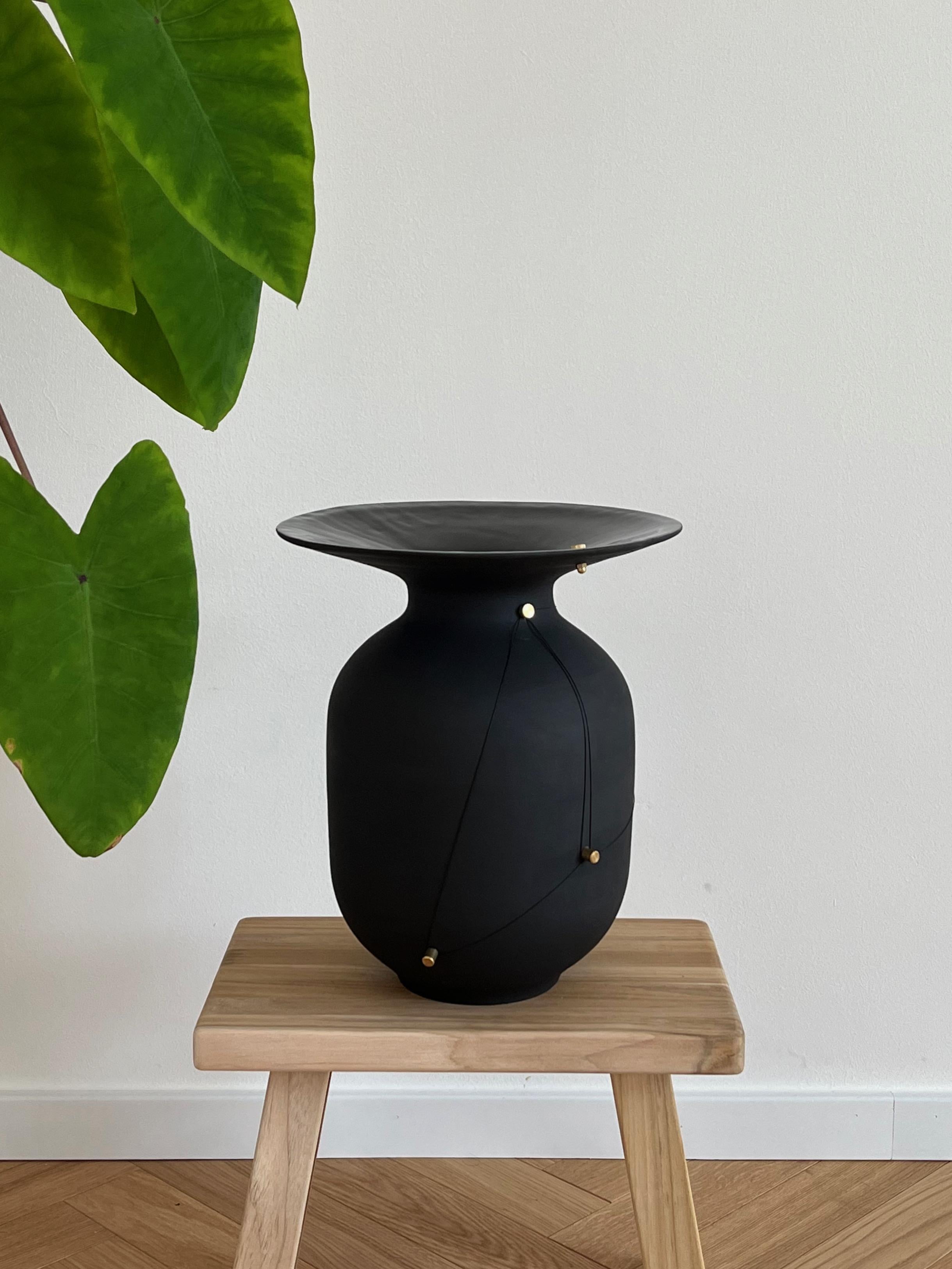 Contemporary Black ceramic vase from the 