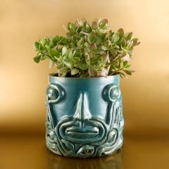 Freaklab Vase Made Entirely by Hand in Ceramic, Vintage Green Color