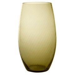 Vaso Ovale28, Vase Handcrafted Muranese Glass, Angora Twisted MUN by VG