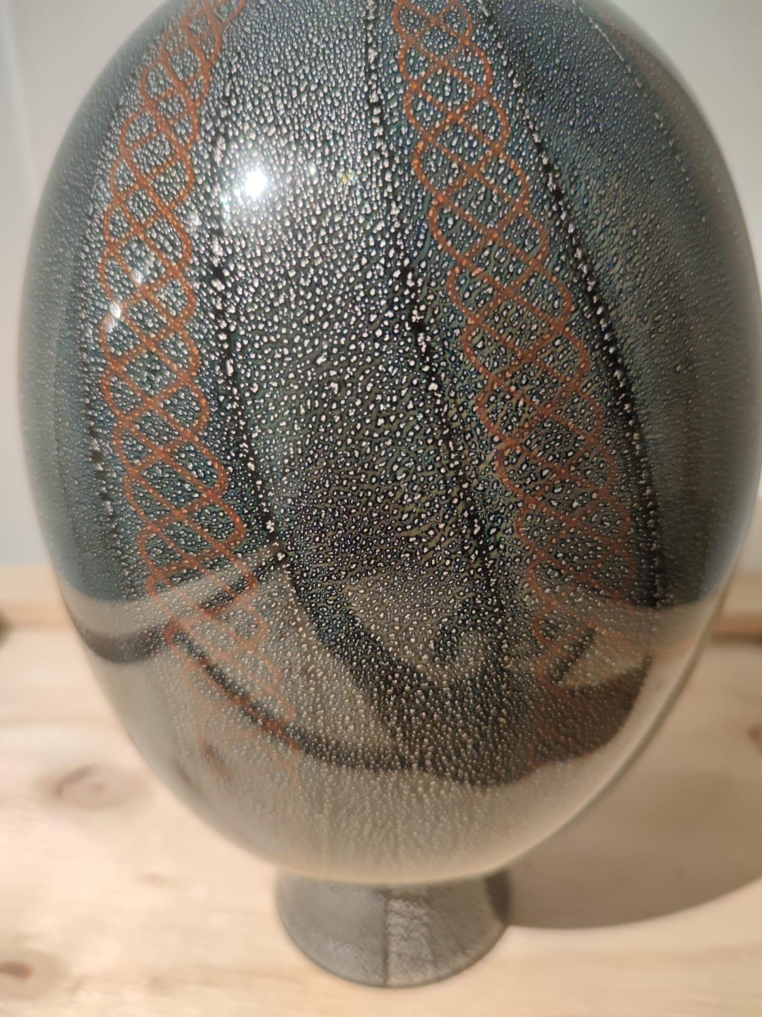 Vase ovoïde de la série Neri Argento, Carlo Scarpa Excellent état - En vente à Milano, MI