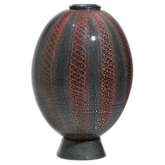 Ovoid Vase from the Neri Argento Series, Carlo Scarpa