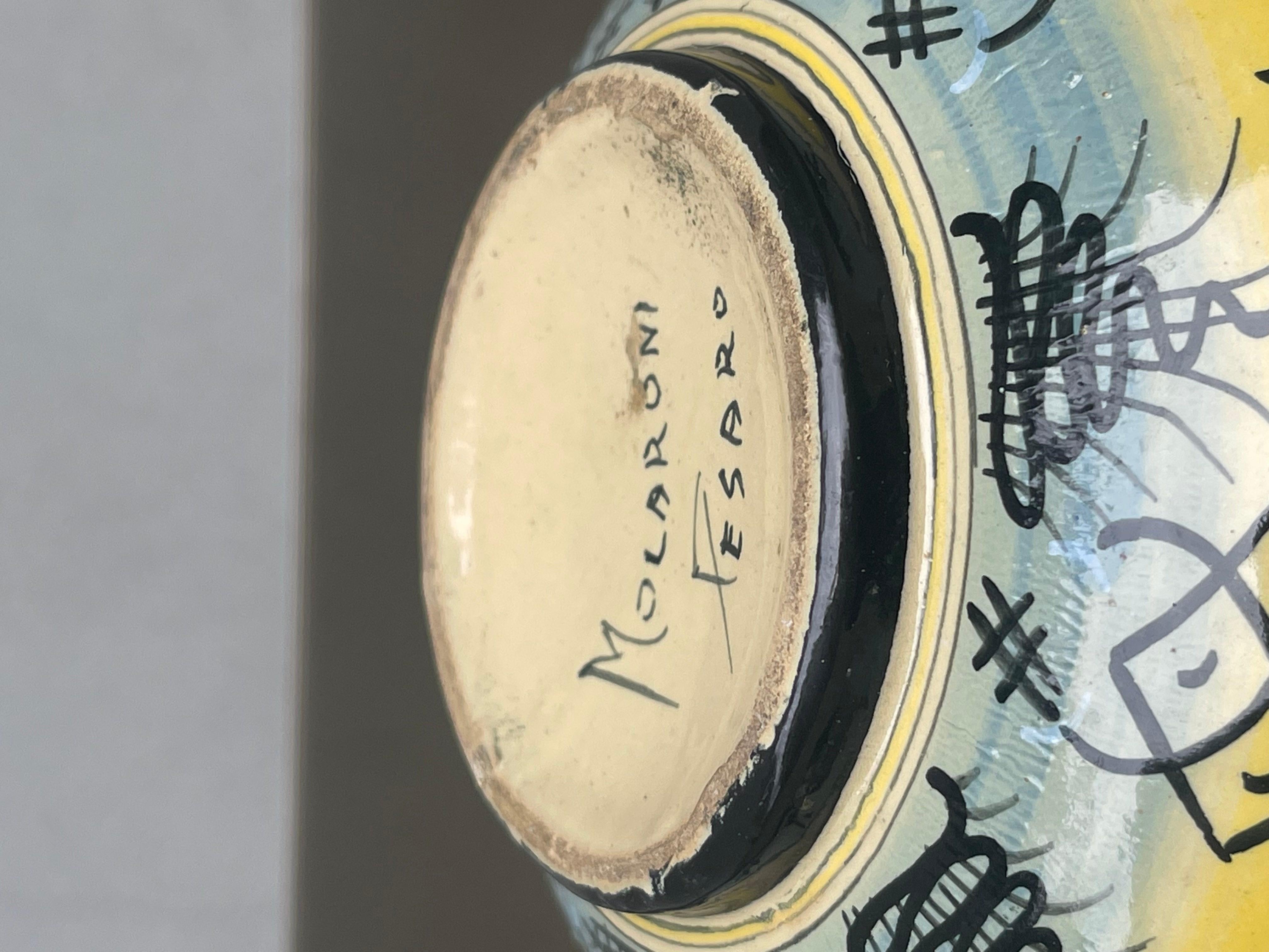Vaso Pesaro in Keramik di Molaroni disegno Rinascimentale im Zustand „Gut“ im Angebot in Milano, MI