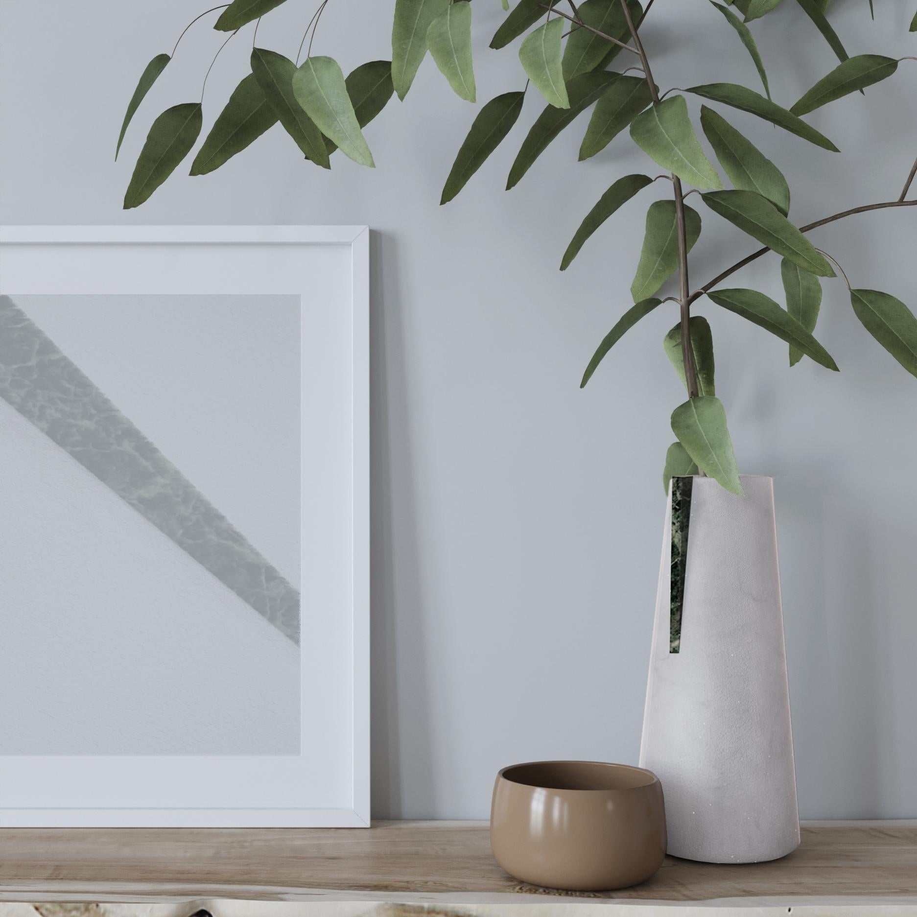Blumenvase aus weißem Carrara-Marmor und Verde Alpi-Marmor von Carcino Design im Angebot 2