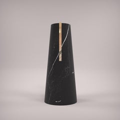 Vaso portafiori in marmo Black Marquina e Rosa Portogallo by Carcino Design