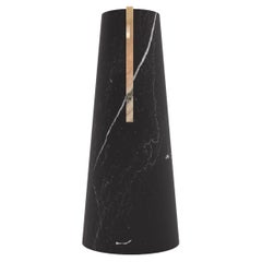 Vaso portafiori in marmo Black Marquina e Rosa Portogallo by Carcino Design