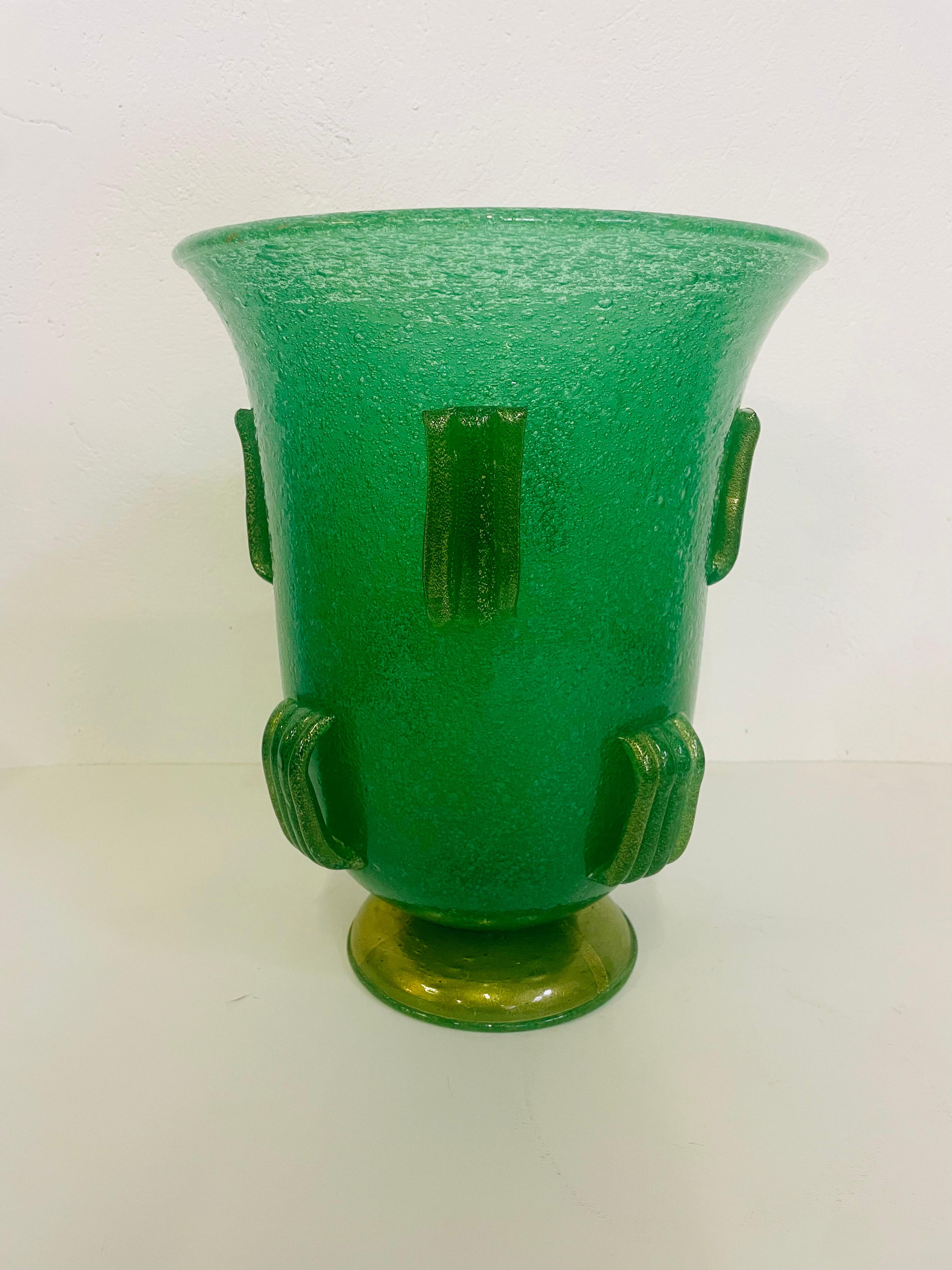 Vase Pulegoso de Napoleone Martinuzzi pour Venini Excellent état - En vente à Busnago, IT