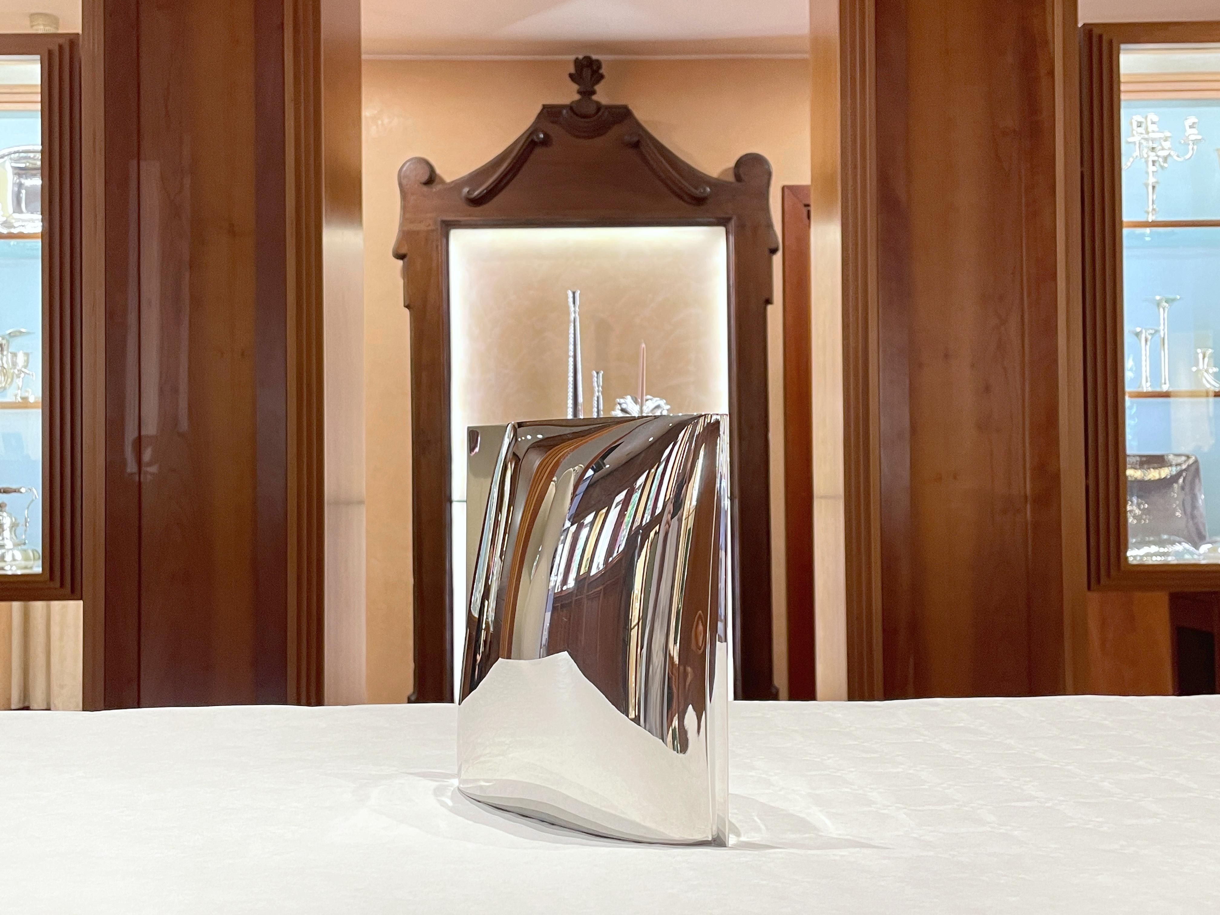 Vaso Quadro grande De Vecchi Milano 1935 in argento sterling 925 In condizioni Nuovo in vendita a Perugia, IT