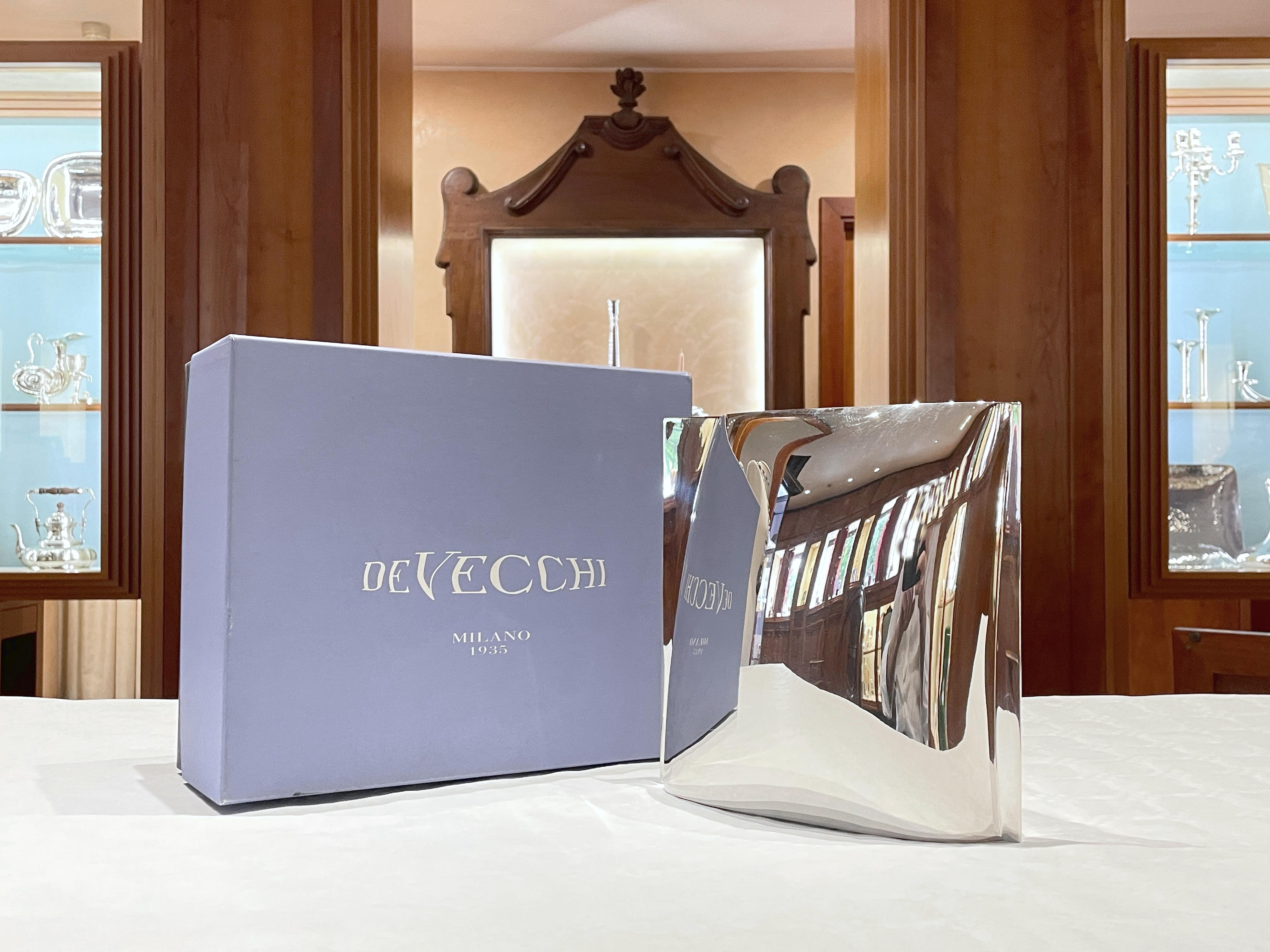 Vaso Quadro grande De Vecchi Milano 1935 in argento sterling 925 in vendita 3