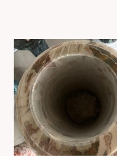 Vaso realizzato in marmo Breccia Principessa  h cm 60 con coperchio
