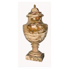 Vase aus Marmor Breccia Principessa  h cm 60 mit Deckel 