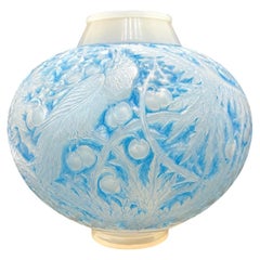 Vaso René Lalique "Aras" Vidrio Opalescente