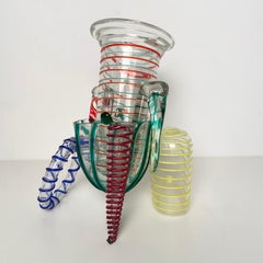 Rom-Vase von Luigi Serafini, hergestellt von Memphis im Jahr 1991 aus Muranoglas.