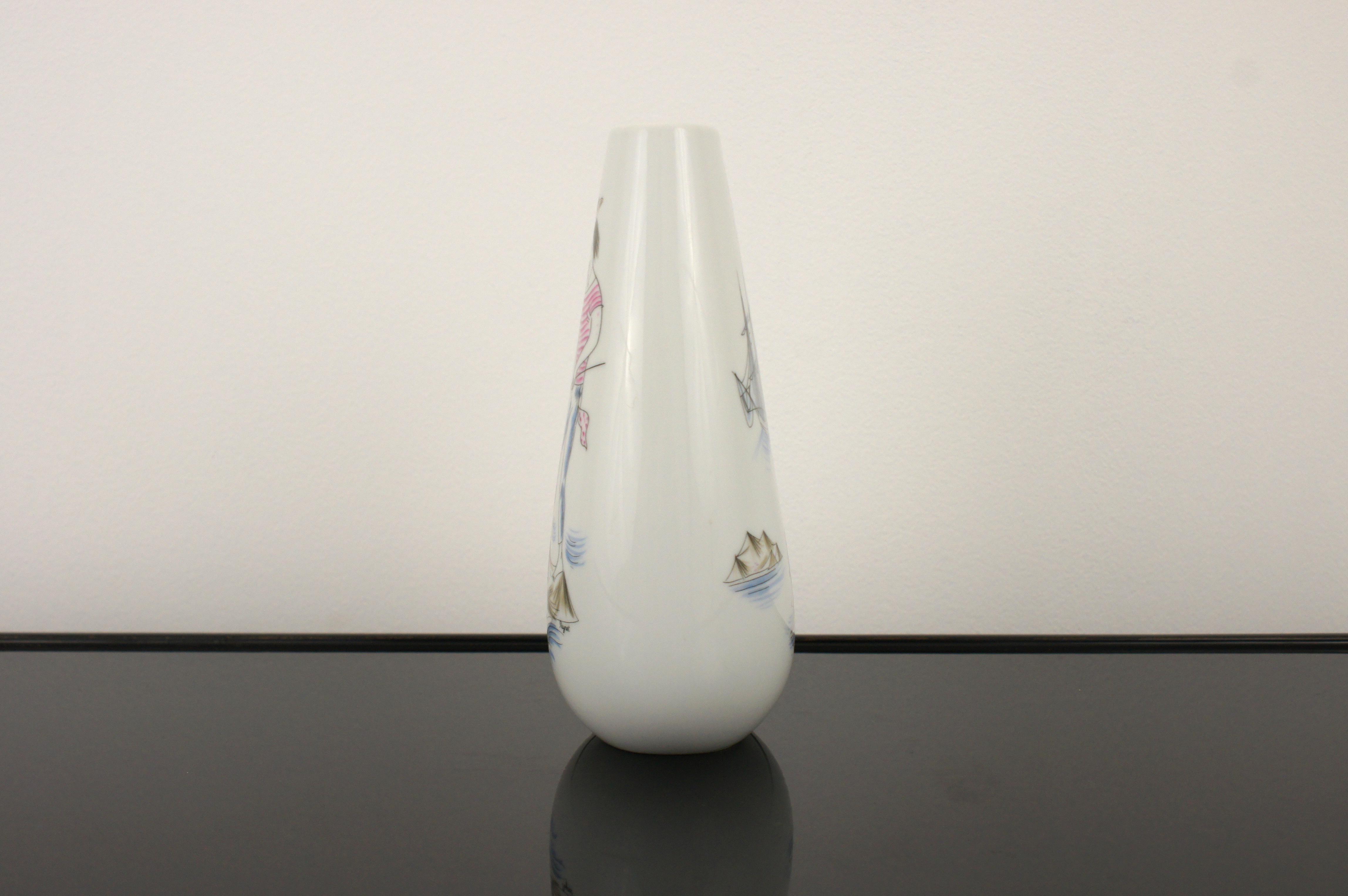 Rosenthal studio line 'meerjungfrau' vase 1970er, raymond peynet (German) im Angebot