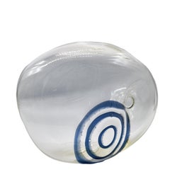 Gianmaria Potenza Murano Glass Vase, Asymmetrical Design, Italy 1970s