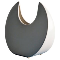 Vase Skulptur  in weißer italienischer Keramik aus den 1960er Jahren