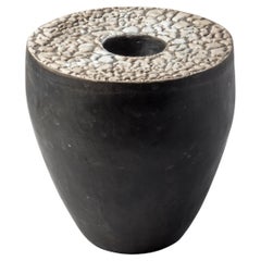 Vasen-Skulptur NIGHT DAY #3 - Einzelstück - handgefertigt -  raku-Keramik