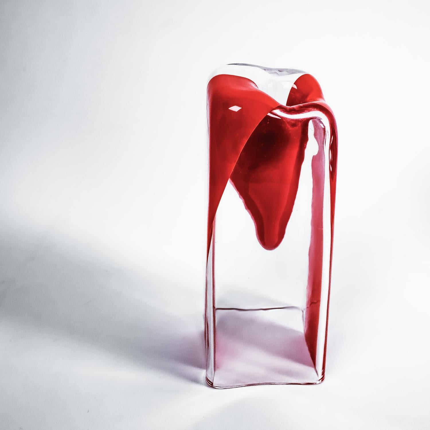 S471 Skulpturvase aus Muranoglas, Entwurf von Carlo Nason für AV Mazzega (Moderne der Mitte des Jahrhunderts) im Angebot