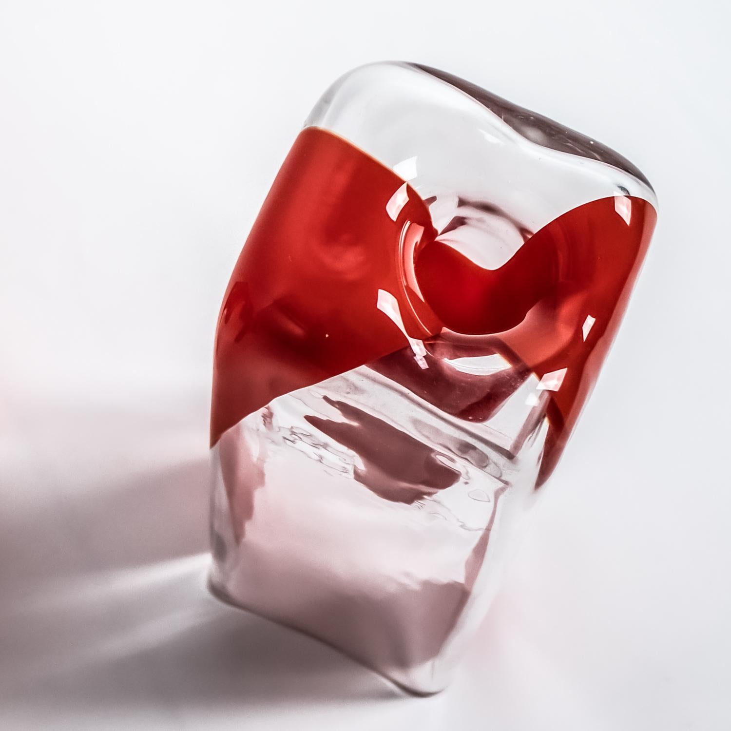 S471 Skulpturvase aus Muranoglas, Entwurf von Carlo Nason für AV Mazzega (Italian) im Angebot