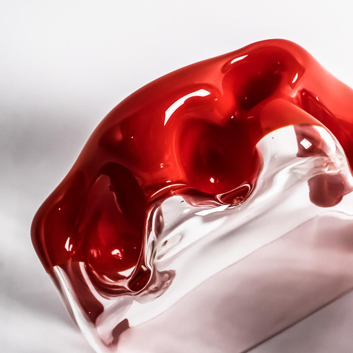 Skulpturenvase S473 aus Muranoglas, Entwurf von Carlo Nason für AV Mazzega (Italian) im Angebot